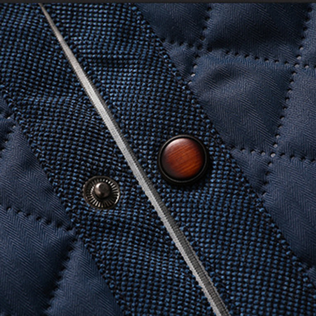Zimní bunda s diamantovým vzorem a slim designem pro všechny